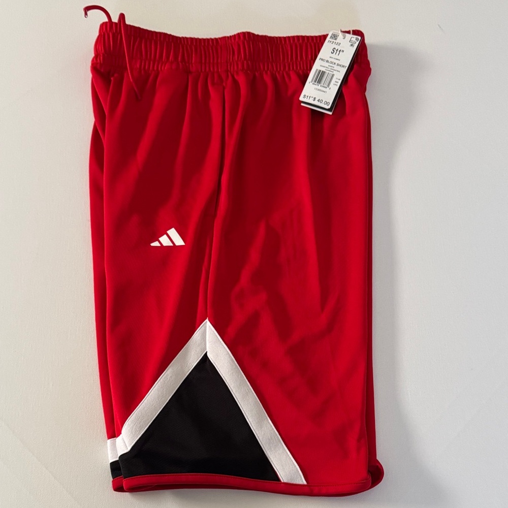 Adidas Basketball Shorts Mens Small Red - Picture 1 of 3